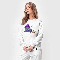 Костюм хлопковый женский Cat witch, цвет: белый — фото 2