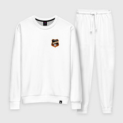 Костюм хлопковый женский ФК Урал - маленький логотип, цвет: белый