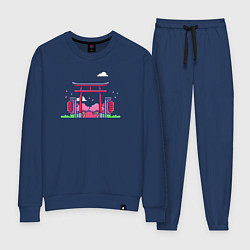 Костюм хлопковый женский Тории ворота, цвет: тёмно-синий