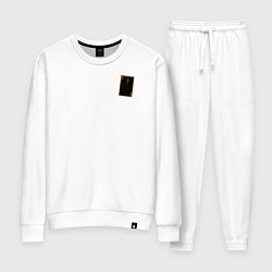 Костюм хлопковый женский Урист: туз буби, цвет: белый