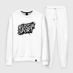 Костюм хлопковый женский Росский спорт, цвет: белый