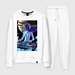Костюм хлопковый женский Девушка космо DJ, цвет: белый