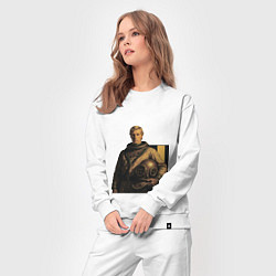 Костюм хлопковый женский Молодой мужчина водолаз ретрофутуризм поп-арт 1970, цвет: белый — фото 2