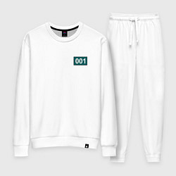 Костюм хлопковый женский Игрок - 001, цвет: белый