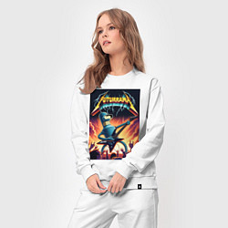 Костюм хлопковый женский Bender cool thrash rock guitarist - Futurama, цвет: белый — фото 2