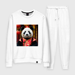 Костюм хлопковый женский Императорская панда, цвет: белый