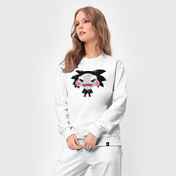 Костюм хлопковый женский Funny saw, цвет: белый — фото 2