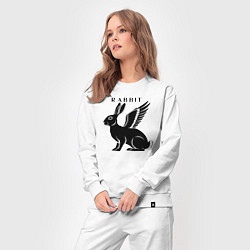 Костюм хлопковый женский Кролик с крыльями, цвет: белый — фото 2