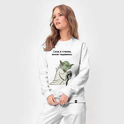 Костюм хлопковый женский Сила в чтении, цвет: белый — фото 2