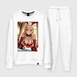 Костюм хлопковый женский Марин Китагава наряде гламурной зайки, цвет: белый