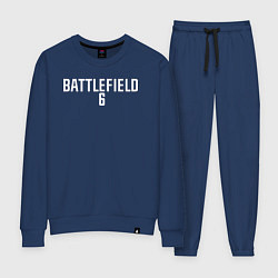 Костюм хлопковый женский Battlefield 6 logo, цвет: тёмно-синий