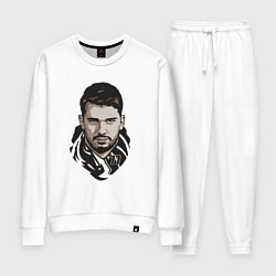 Костюм хлопковый женский Лука 77, цвет: белый