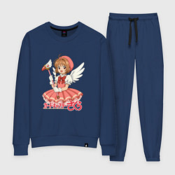 Костюм хлопковый женский Сакура Киномото с ключом, цвет: тёмно-синий