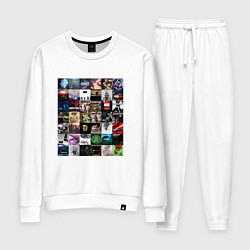 Костюм хлопковый женский Linkin Park - обложки, цвет: белый