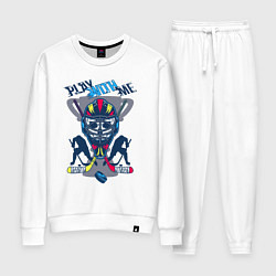 Костюм хлопковый женский Хоккей, цвет: белый