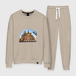 Костюм хлопковый женский Спас на крови Санкт-Петербург, цвет: миндальный