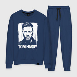 Костюм хлопковый женский Том Харди в краске экспрессия, цвет: тёмно-синий