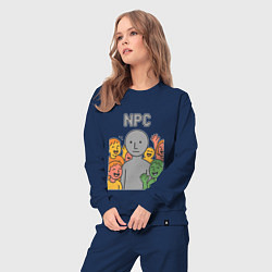 Костюм хлопковый женский NPC, цвет: тёмно-синий — фото 2