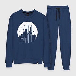 Костюм хлопковый женский Лунный завод, цвет: тёмно-синий