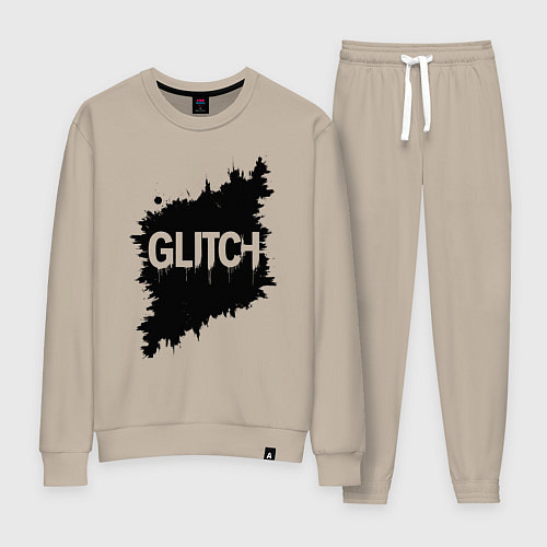 Женский костюм Глитч-эффект хаос в пикселях / Миндальный – фото 1