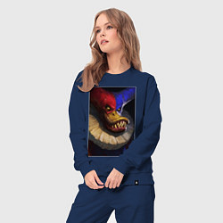 Костюм хлопковый женский Черный плащ - Квага, цвет: тёмно-синий — фото 2