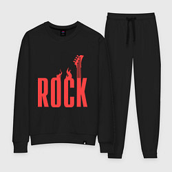 Костюм хлопковый женский Rock Flame, цвет: черный