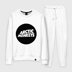 Костюм хлопковый женский Arctic Monkeys Round, цвет: белый