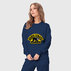 Костюм хлопковый женский HC Boston Bruins Label, цвет: тёмно-синий — фото 2