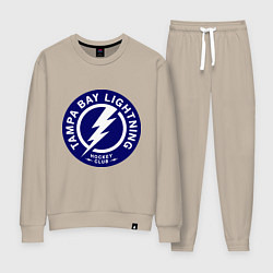 Костюм хлопковый женский HC Tampa Bay Lightning, цвет: миндальный