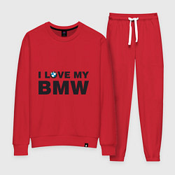 Костюм хлопковый женский I love my BMW, цвет: красный