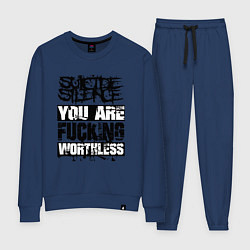 Костюм хлопковый женский Suicide Silence: You are Fucking, цвет: тёмно-синий