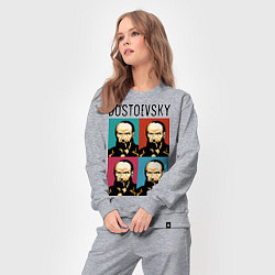 Костюм хлопковый женский Dostoevsky, цвет: меланж — фото 2