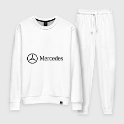 Костюм хлопковый женский Mercedes Logo, цвет: белый