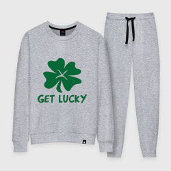 Костюм хлопковый женский Get lucky, цвет: меланж