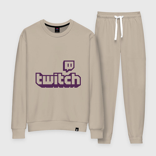 Женский костюм Twitch Logo / Миндальный – фото 1