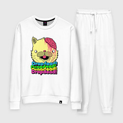 Костюм хлопковый женский Dropdead Kitty, цвет: белый