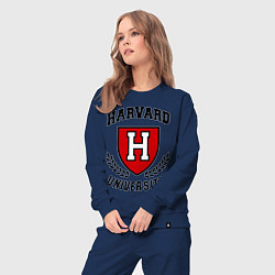 Костюм хлопковый женский Harvard University, цвет: тёмно-синий — фото 2
