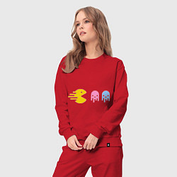 Костюм хлопковый женский Pac-Man: Fast Eat, цвет: красный — фото 2