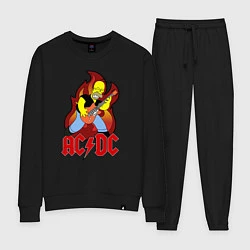 Костюм хлопковый женский AC/DC Homer, цвет: черный
