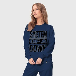 Костюм хлопковый женский System Of A Down, цвет: тёмно-синий — фото 2