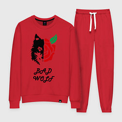 Костюм хлопковый женский Bad Wolf, цвет: красный