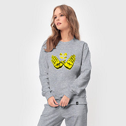 Костюм хлопковый женский Wu-Tang Hands, цвет: меланж — фото 2