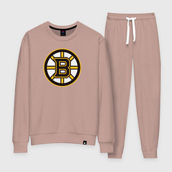Костюм хлопковый женский Boston Bruins, цвет: пыльно-розовый
