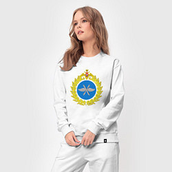 Костюм хлопковый женский Герб ВВС России, цвет: белый — фото 2