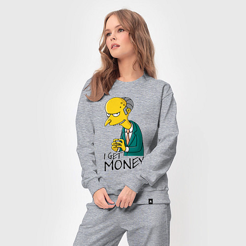 Женский костюм Mr. Burns: I get money / Меланж – фото 3