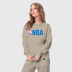 Костюм хлопковый женский NBA, цвет: миндальный — фото 2