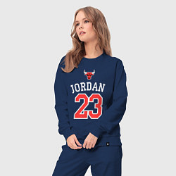 Костюм хлопковый женский Jordan 23, цвет: тёмно-синий — фото 2