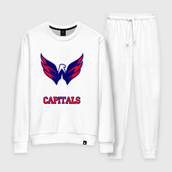 Костюм хлопковый женский Washington Capitals, цвет: белый