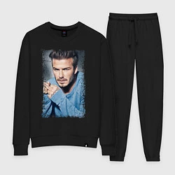 Костюм хлопковый женский David Beckham: Portrait, цвет: черный