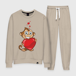 Женский костюм Обезьянка с сердцем